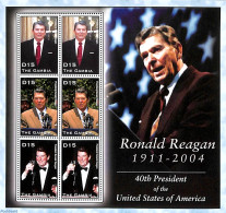 Gambia 2004 Ronald Reagan M/s, Mint NH, History - American Presidents - Politicians - Gambia (...-1964)