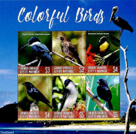 Grenada Grenadines 2019 Colorful Birds 6v M/s, Mint NH, Nature - Birds - Grenade (1974-...)