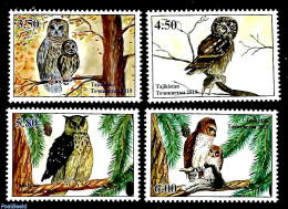 Tajikistan 2019 Owls 4v, Mint NH, Nature - Birds - Birds Of Prey - Owls - Tadjikistan