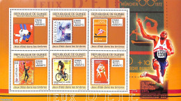Guinea, Republic 2009 Olympic Games On Stamps 6v M/s, Mint NH, Sport - Cycling - Judo - Olympic Games - Stamps On Stamps - Cyclisme