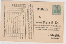 1000 BERLIN - STEGLITZ, Postgeschichte, Privat-Ganzsach Fa. Metz PP27 47/01 - Steglitz