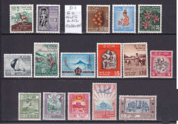 264 - CEYLAN 1958/59 - Y&T 315/16 & 318/28 - Serie Courante - Neuf ** (MNH) Sauf Le 35C * (MLH) - Sri Lanka (Ceilán) (1948-...)