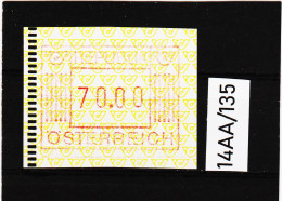 14AA/135  ÖSTERREICH 1983 AUTOMATENMARKEN  A N K  1. AUSGABE  70,00 SCHILLING   ** Postfrisch - Automatenmarken [ATM]