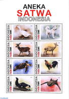 Indonesia 2022 Aneka Satwa 8v M/s, Mint NH, Nature - Animals (others & Mixed) - Birds - Deer - Dogs - Poultry - Turtles - Indonésie