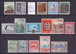 264 - CEYLAN 1958/59 - Y&T 315/28 Manque Le 6c (317) - Serie Courante - Neuf **(MNH) Sans Charniere - Sri Lanka (Ceylon) (1948-...)