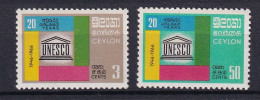 264 - CEYLAN 1966 - Y&T 368/69 - UNESCO - Neuf **(MNH) Sans Charniere - Sri Lanka (Ceylan) (1948-...)