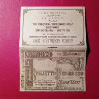 ITALIE - EXPOSIZIONI IN BOLOGNA - 1888 - BIGLIETTO D'INGRESSO - Eintrittskarten