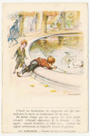 CPA 9 X 14 Illustrateur POULBOT Les Misérables - Comment De Frère On Devient Père Bassin Cygnes - Poulbot, F.