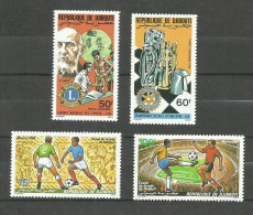 Djibouti POSTE AERIENNE N°215, 216, 224, 225 Neufs** Cote 6.50€ - Djibouti (1977-...)