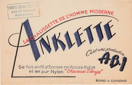 BUVARD & BLOTTER - La Chaussette ANKLETTE Nylon Mousse - Tampon "Paris Nouveautés" Boulevard National Marseille - Autres & Non Classés
