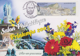 Carte  Maximum   Vignette   LISA   FRANCE   Salon  Philatélique  De   Printemps    AIX  EN  PROVENCE   2005 - 1999-2009 Illustrated Franking Labels