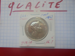 LUXEMBOURG 100 FRANCS 1963 ARGENT BELLE QUALITE (A.2) - Luxembourg