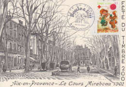 Carte  Locale  1er  Jour   FRANCE   FETE  Du  TIMBRE   AIX   EN  PROVENCE   2002 - Giornata Del Francobollo