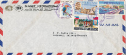 Philippines Air Mail Cover Sent To Denmark 1-9-1968 With More Topic Stamps - Filipinas