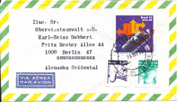 Brazil Air Mail Cover Sent To Germany Rio De Janeiro 8-9-1983 - Luchtpost