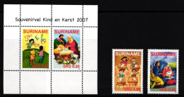 Surinam 2162 Und 2163 Und Block 104 Postfrisch Weihnachten #II168 - Suriname