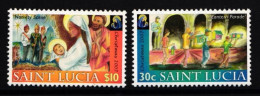 St. Lucia 1269 Und 1270 Postfrisch Weihnachten #II231 - St.Lucia (1979-...)