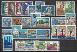 GREECE 1967 Complete All Sets Used Vl. 1001 / 1030 - Volledig Jaar