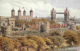 Angleterre - Londres - London - The Tower And Tower Bridge - Colorisée - CPA - Voir Scans Recto-Verso - Tower Of London