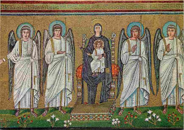 Mosaique Religieuse - Ravenna - Eglise S Apollinaire - La Vierge Avec L'Enfant Gesu Et Anges - CPM - Voir Scans Recto-Ve - Pinturas, Vidrieras Y Estatuas