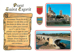 30 - Pont Saint Esprit - Multivues - Blasons - Flamme Postale De Pont Saint Esprit - CPM - Voir Scans Recto-Verso - Pont-Saint-Esprit