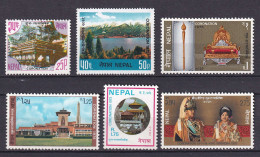 274 NEPAL 1975 - Y&T 284/89 - Temple Palais Lac Spectre - Neuf **(MNH) Sans Charniere - Nepal