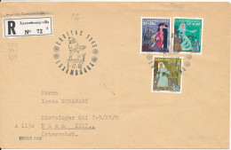 Luxembourg Registered FDC 6-12-1966 Caritas (not Complete)  Sent To Austria Bended Cover - FDC