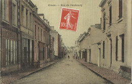 9454 CPA Trame Toilée - Craon - Rue Du Faubourg - Craon