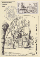 Carte  Locale  1er  Jour   FRANCE   JOURNEE  Du  TIMBRE    AIX  EN  PROVENCE   1983 - Dag Van De Postzegel