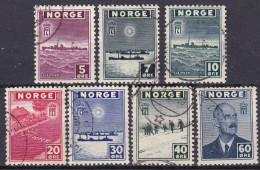 NO055 – NORVEGE - NORWAY – 1943-45 – LONDON ISSUE – SG # 341-348 USED 8 € - Oblitérés