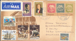 Australia Postal Stationery Cover Uprated And Sent To Denmark 24-9-2001 - Ganzsachen