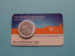 Het ARCHITECTUUR Vijfje > Officiële Herdenkingsmunt 2008 - 5 Euro ( Zie / Voir / See > DETAIL > SCANS ) ! - Niederlande