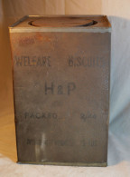 W/|\D Grande Boite Ration Biscuits Britannique 15 Lbs  WELFARE BISCUITS H&P Février 1944 SL22WEL001 - Equipaggiamento