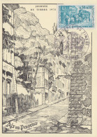 Carte  Locale  1er  Jour   FRANCE   JOURNEE  Du  TIMBRE    AIX  EN  PROVENCE   1973 - Tag Der Briefmarke