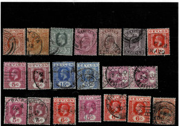 CEYLON ,colonie Inglesi ,20 Pezzi Usati ,di Cui 7 PERFIN ,qualita Ottima - Ceylon (...-1947)