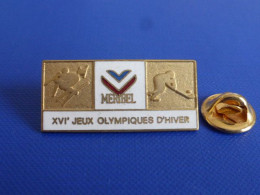 Pin's Albertville 92 - XVIè Jeux Olympiques D'hiver - Méribel Ski Hockey Sur Glace JO 1992 (PH1) - Jeux Olympiques