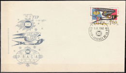 CZECHOSLOVAKIA 1962, ENVELOPE With BIRD And SPECIAL PRINT From WORLD PHILATELIC EXHIBITION In PRAGUE With GOOD QUALITY - Covers & Documents