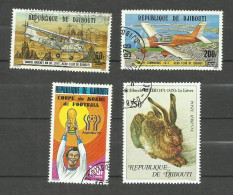 Djibouti POSTE AERIENNE N°116, 118, 121, 126 Cote 5.65€ - Djibouti (1977-...)