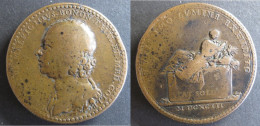 Médaille En Bronze Marcello Malpighi 1693,  Par Ferdinand St. Urbain. RARE - Sonstige & Ohne Zuordnung