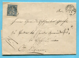 Faltbrief Von Schaffhausen Nach Pfaffnau 1863 - Briefe U. Dokumente