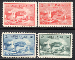 2770. AUSTRALIA 1932 SYDNEY BRIDGE,SG.141-3,143 ALMOST INVISIBLE TRACES OF HINGE - Ungebraucht