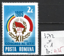 ROUMANIE 3572 * Côte 1.20 € - Unused Stamps