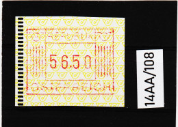 14AA/108  ÖSTERREICH 1983 AUTOMATENMARKEN 1. AUSGABE  56,50 SCHILLING   ** Postfrisch - Machine Labels [ATM]