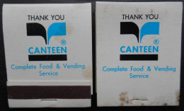 Pochette Allumettes Thank You CANTEEN Complete Food And Vending Service - Matchboxes