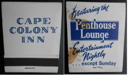 Pochette Allumettes Cape Colony Inn Featuring The Penthouse Lounge Entertainment Nightly ...except Sunday - Luciferdozen