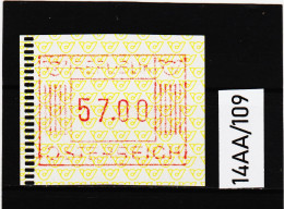 14AA/109  ÖSTERREICH 1983 AUTOMATENMARKEN 1. AUSGABE  57,00 SCHILLING   ** Postfrisch - Automatenmarken [ATM]