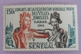 SENEGAL YT PA 41 NEUF**MNH "CONGRES DE LA FEDERATION MONDIALE DES VILLES JUMELEES A DAKAR" ANNÉE 1964 - Sénégal (1960-...)