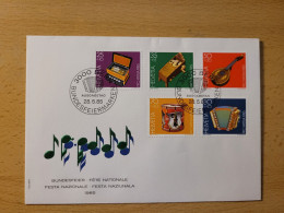 FDC SUIZA 1985 - Musique