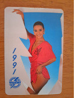 Pocket Calendar Hungary 1991 - Villért, Woman - Tamaño Pequeño : 1991-00