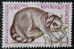 1754 France 1973 Oblitéré  Protection De La Nature Raton Laveur De La Guadeloupe - Oblitérés